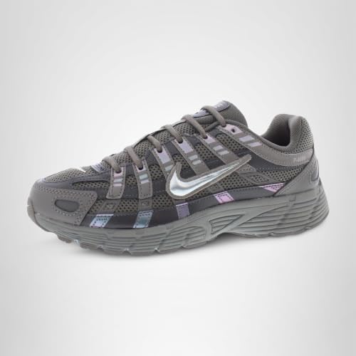 Nike P-6000 Big Kids' Shoes (HV5064-200, Cave Stone/Medium Ash/Flat Pewter/Metallic Silver) Size 7