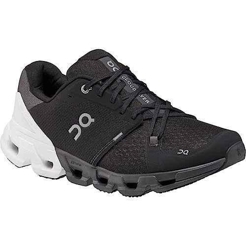 ON Men's Cloudflyer 4 Running Shoe, Black/White, 8