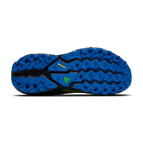 Brooks Men’s Cascadia 19 Mountain Trail Running Shoe - Sunny Lime/Black/Blue - 8 Medium