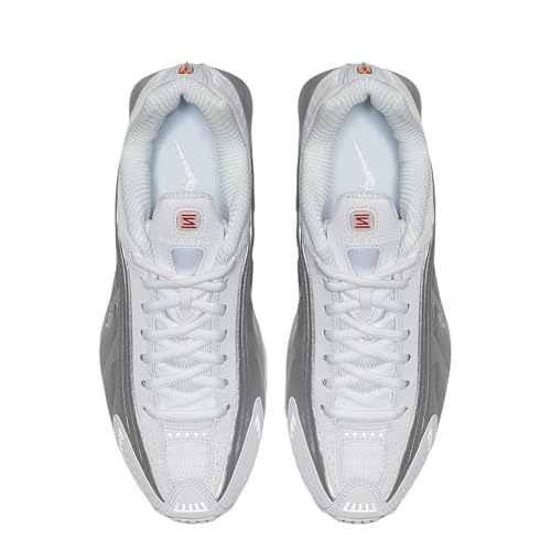 Nike Women's Shox R4 Trainers, Multicoloured White Metallic Silver Max Orange 000, 39 EU
