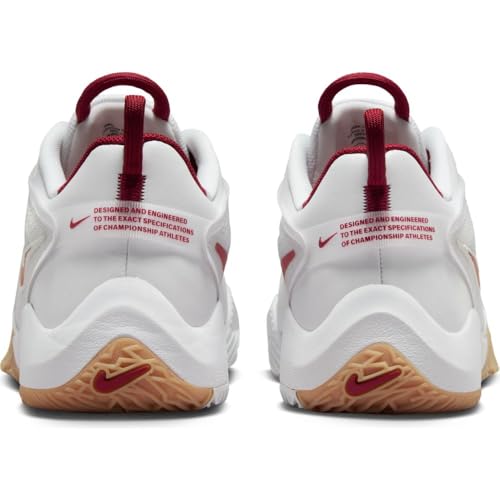 Nike HyperAce 3 Volleyball Shoes (FQ7074-100, White/Photon Dust/Team Crimson) Size 8