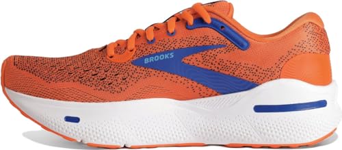 Brooks Men's Ghost Max Sneaker, Red Orange Black Surf The Web, 10.5