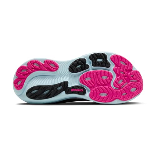 Brooks Women’s Adrenaline GTS 25 Supportive Running & Walking Shoe - Black/Cyber Pink/Iced Aqua - 8 Medium