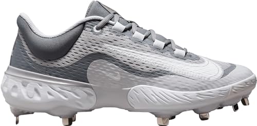 Nike Mens Alpha Huarache Elite 4 Low Metal Baseball Cleats Wolf Grey Size 10