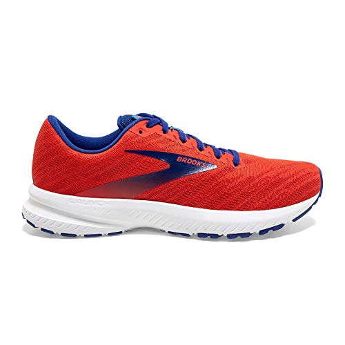 Brooks Mens Launch 7 Running Shoe - Cherry/Red/Mazarine - D - 10.5