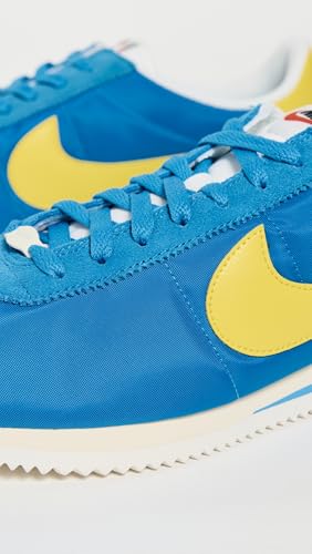 Nike Men's Cortez TXT Sneakers, Blue/Lightening/Sail/Muslin, 9 Medium US