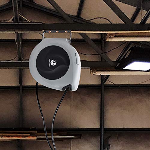 G GOOD GAIN Air Hose Reel Retractable 3/8 in. x 50 ft, Grey