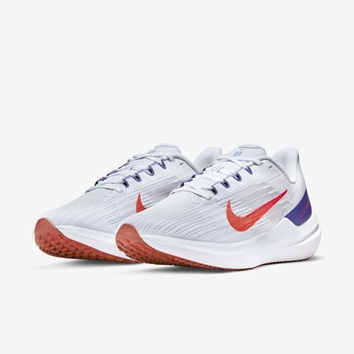 Nike Zoom Winflo 9 Men's Running Trainers Sneakers Shoes DD6203 (Football Grey/Concord/Cinnabar/Bright Crimson 006) UK12 (EU47.5), Football Grey Concord Cinnabar Bright Crimson, 13