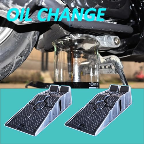 X-Haibei Pair Car Vehicle Ramps for Oil Changes or Home Garage Maintenance, 5500lb Load Rating Pair, Lifts Vehicles 6.3" High,Truck Service Ramps, Trailer Park
