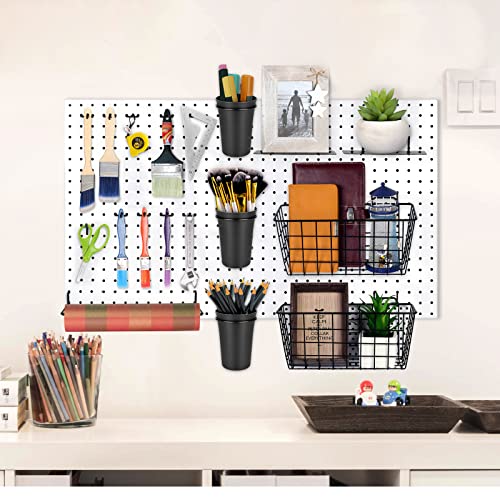 Pegboard Organizer Accessories 18 Pack, Peg Board Hooks Assortment (Black)
