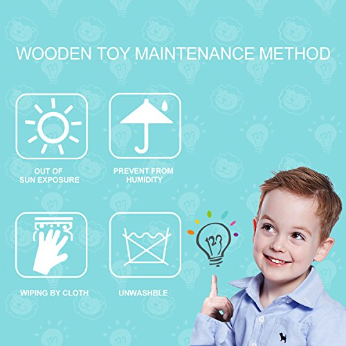 Toddler Toys for 1 2 Year Old Boy and Girl Gifts Wooden Race Track