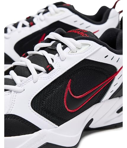 Nike Air Monarch IV Training Shoe (4E) - White/Black/Varsity Red, Size 9.5 US
