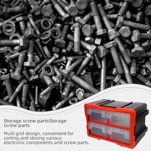 Zerodeko Modular Parts Organizer Box with Compartments, Screw and Fastener Storage Cabinet for Electronics, Tool Storage Drawers Suitable for Workshop and Garage Use