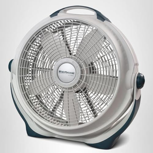 Lasko Wind Machine Fan, Air Circulator Fan with 3 Speeds, 20" Model 3300, Gray
