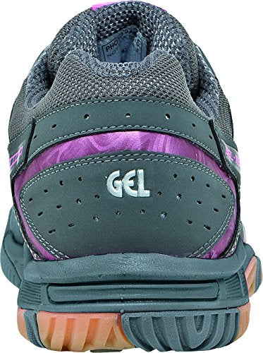 ASICS Women's Gel 1150V Volley Ball Shoe,Smoke/Knock Out Pink/Silver,9 M US