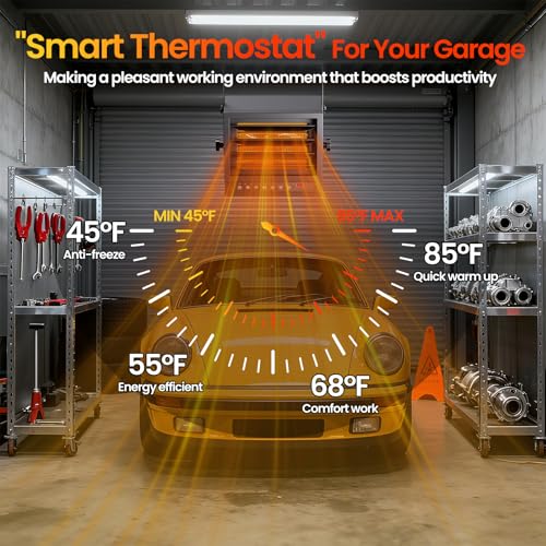 7500W Electric Garage Heater with Remote, 240V Hardwired Shop Heater