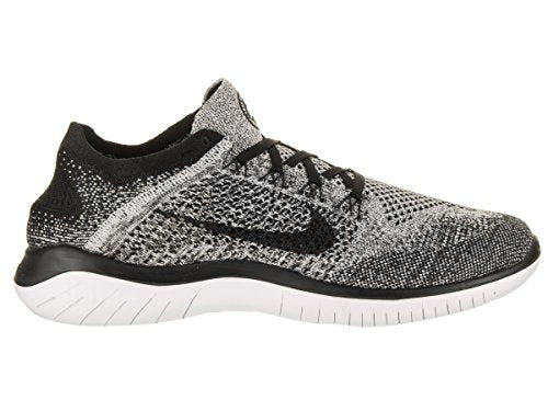 Nike Men's Free Rn Flyknit 2018 Trainers, White Black, 9.5
