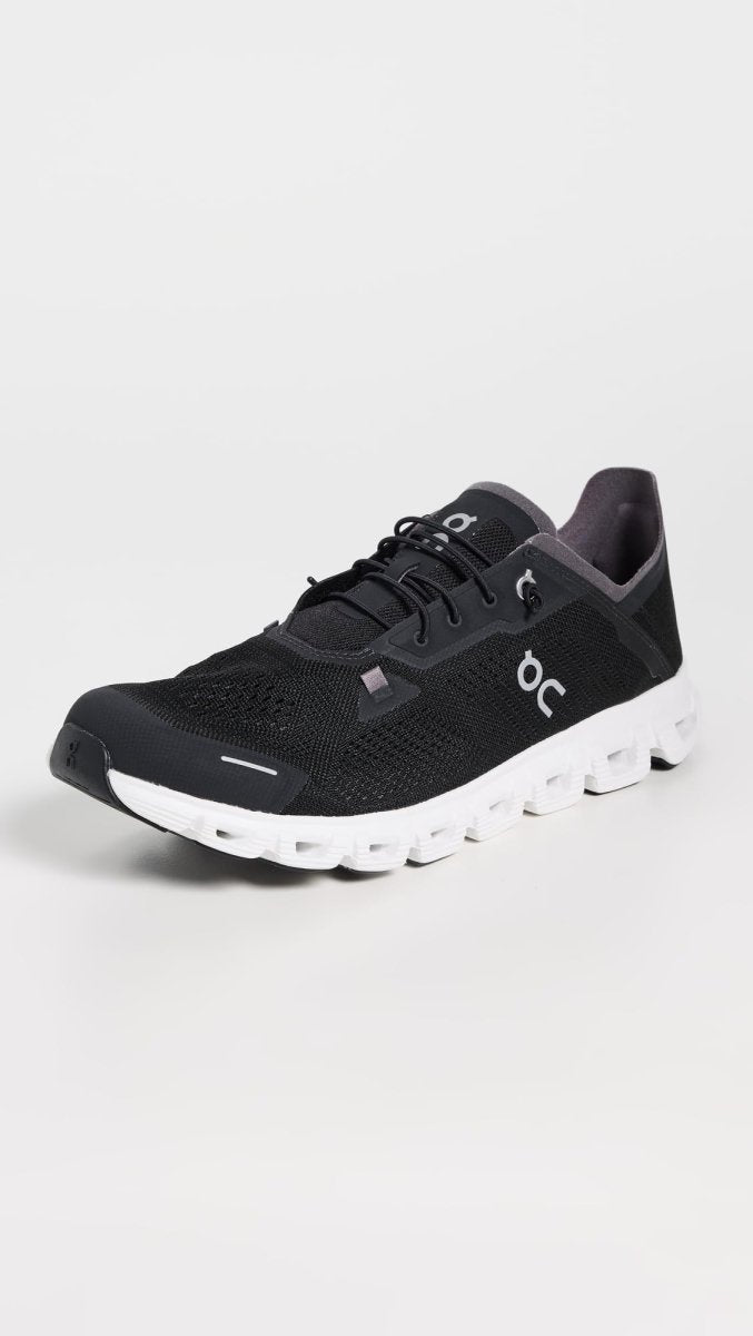 On Men's Cloud 6 Coast Sneakers, Black | White, 9 Medium US