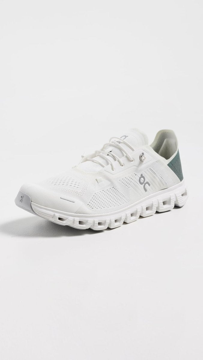 On Men's Cloud 6 Coast Sneakers, Ivory | Olive, 9 Medium US