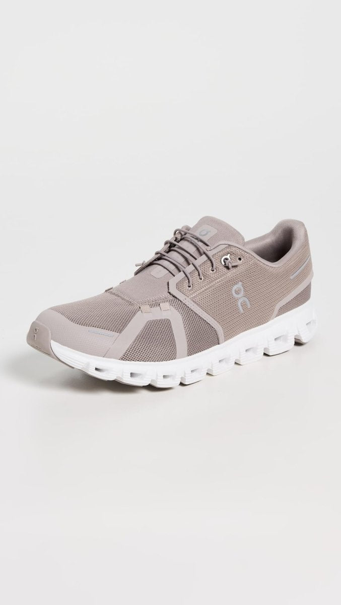 On Men's Cloud 6 Sneakers, Fog/White, 11 Medium US