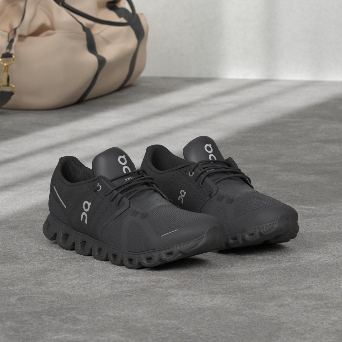 On Women's Cloud 5 Sneakers, All Black, 6