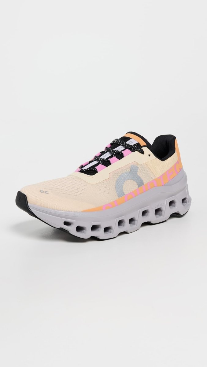 On Women's Cloudmonster 1 Sneakers, Blonde/Fade, 7.5 Medium US