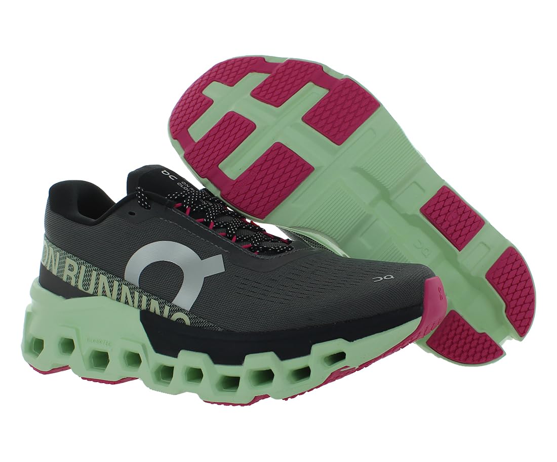 On Womens Cloudmonster 2 Asphalt/Lima 9.5 M