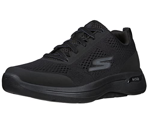 Black Skechers GO WALK Arch Fit sneaker for an Arch Fit versus Memory Foam comparison