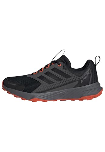 Best Adidas Trail Running Shoes by Terrain – representative adidas Men's Terrex Tracefinder 2 Climaproof Trail Running, Black/Black/Semi Impact Orange, 11