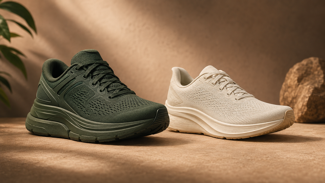 Unbranded stability and neutral running shoes shown side by side