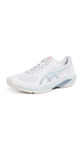 ASICS Women's Solution Swift FF 2 Tennis Shoes, 9, White/Sky