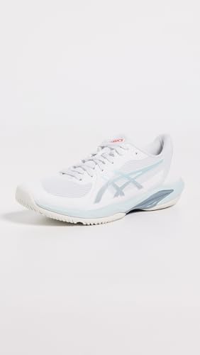 ASICS Women's Solution Swift FF 2 Tennis Shoes, 9, White/Sky
