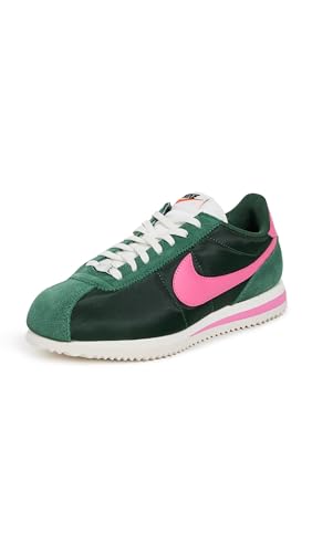 Nike Women's Cortez Sneakers, Fir/Pinksicle/Sail, 6 Medium US