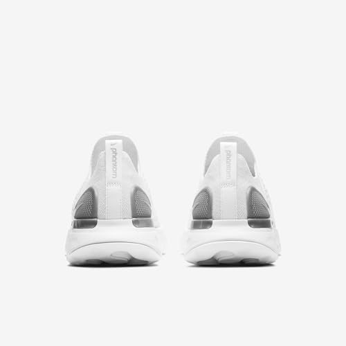Nike React Phantom Run Flyknit 2 CJ0280-100 White-Metallic Silver Women's Running 7.5 US