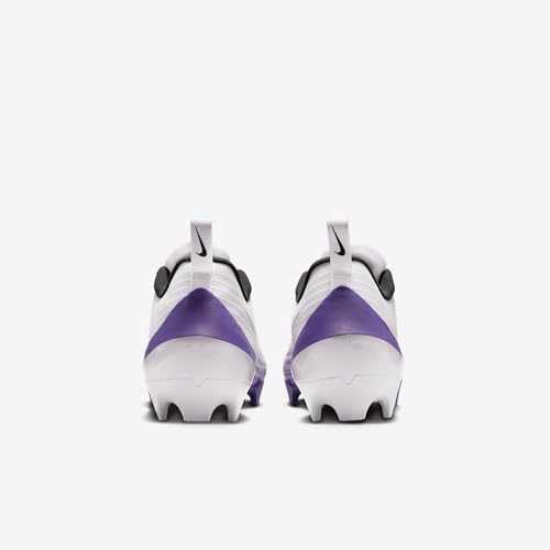 Nike Vapor Speed 3 Football Cleats (HM8849-101, White/Court Purple/Metallic Silver/Black) Size 8.5