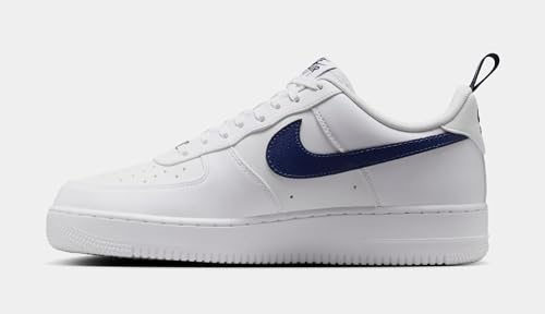 Nike Air Force 1 '07 Mens Lifestyle Shoes (White/Midnight Navy/White) Size 13