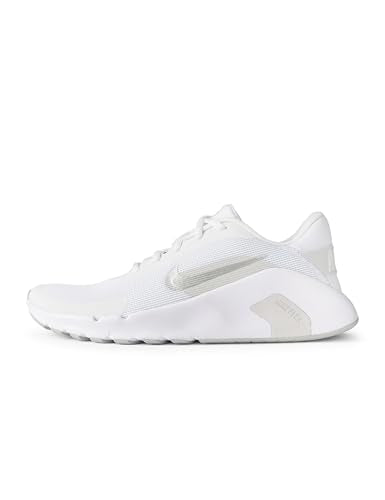 Nike Women's Flex Train Training/Workout Shoes, White/Metallic Silver-Photon Dust, 11.5