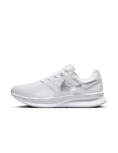 Nike Women's Run Swift 3 Road Running Shoes, White/Metallic Silver-Pure Platinum, 8.5