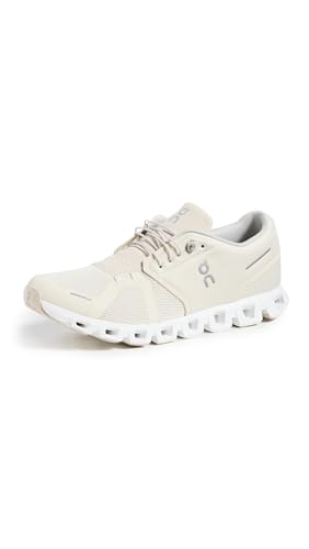 On Men's Cloud 5 Sneakers, Cream/Sand, Off White, 11.5 Medium US