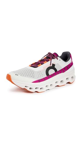 On Women's Cloudmonster Sneakers, Undyed-White | Aurora, 11 Medium US