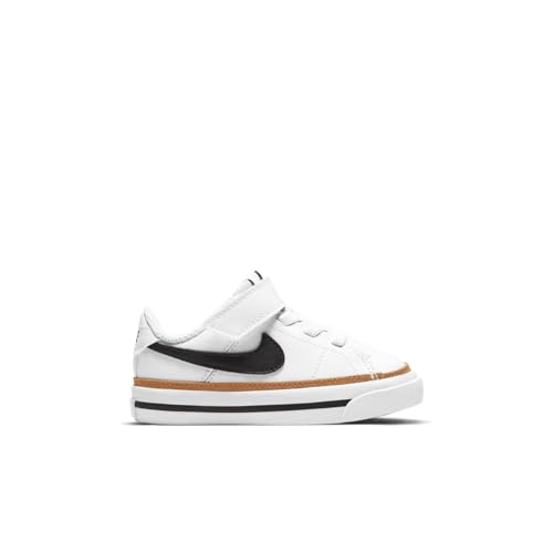 Nike Unisex Kids Court Legacy, White/Black/Desert Ochre/Gum Light Brown, 4C