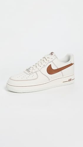Nike Men's Air Force 1 '07 Lv8 Ess+ Sneakers, Ivory/Saddle Brown, 11.5 Medium US