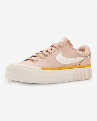 Nike Women's Court Legacy Lift Shoes, Shimmer/Chalk-Pale Ivory-Pollen, 8