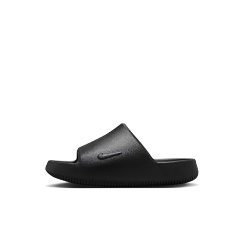 Nike Calm 2.0 Little Kids' Slides, Black/Black-Black, 13C