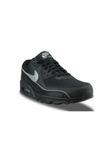 Nike Air Max 90 Premium Men's Shoes with Reflective Accents (Black/Black/Anthracite/Multi-Color) Size 10