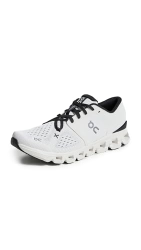 On Women's Cloud X 4 Sneakers, Ivory/Black, 9 Medium US