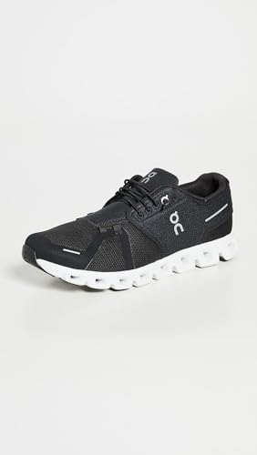 On Men's Cloud 5 Sneakers, Black/White, 11 Medium US