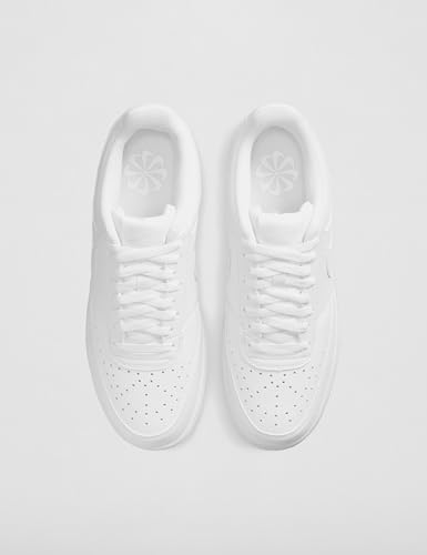 Nike Men's Court Vision Low Next Nature Shoes, White/White-White, 8