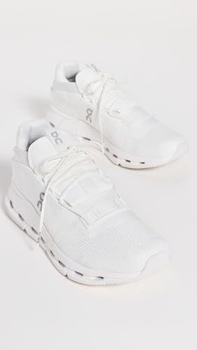 On Women's Cloudnova Sneakers, Undyed-White/White, 7 Medium US