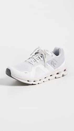 On Women's Cloudrunner Sneakers, White/Frost, 7.5 Medium US